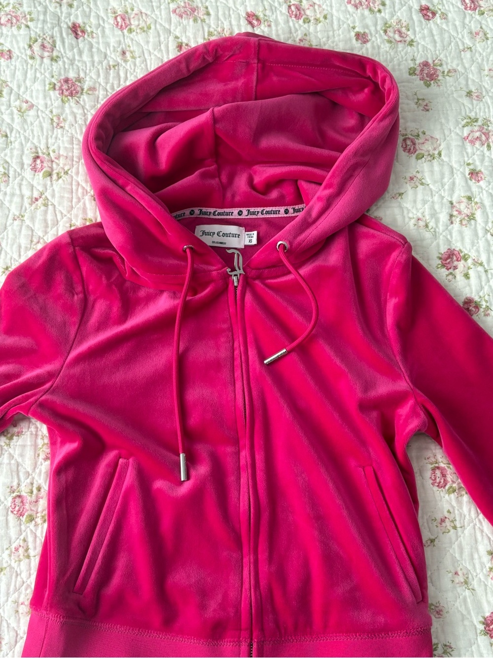 Juicy Couture Og Big Bling Velour Hoodie